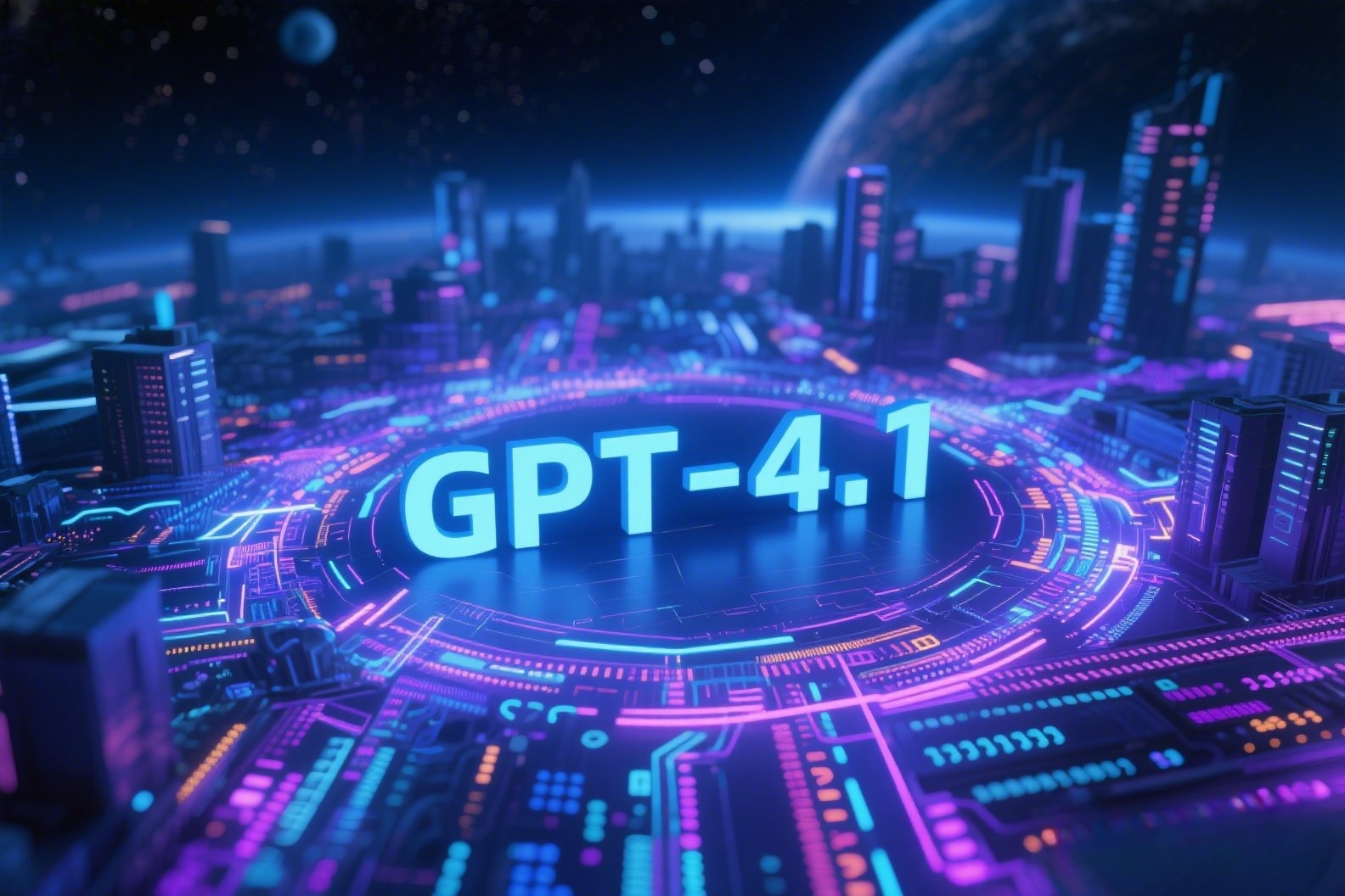 AI高端概念海报，上面写着“GPT-4.1”_副本