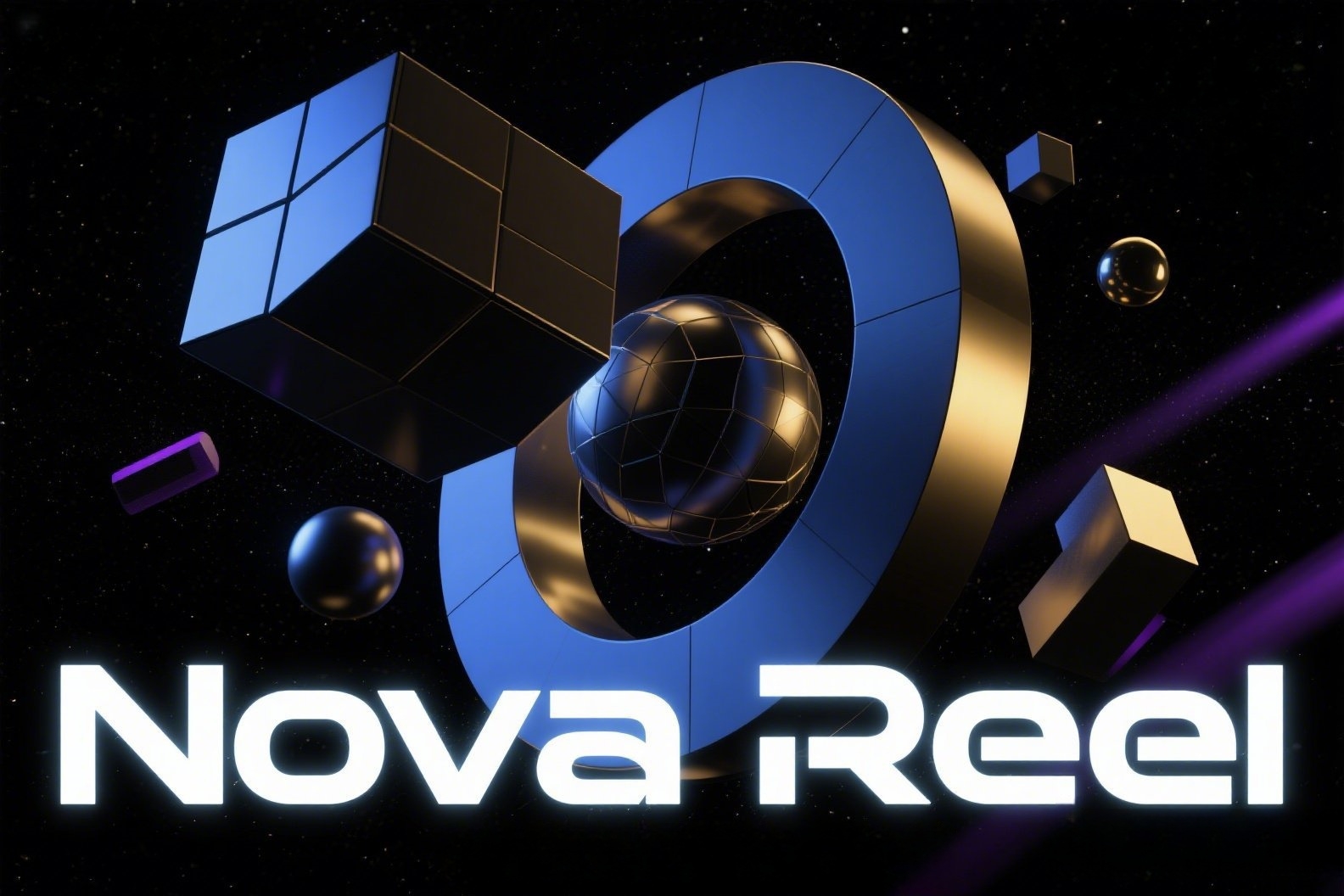 AI高端概念海报，上面写着“Nova Reel”_副本