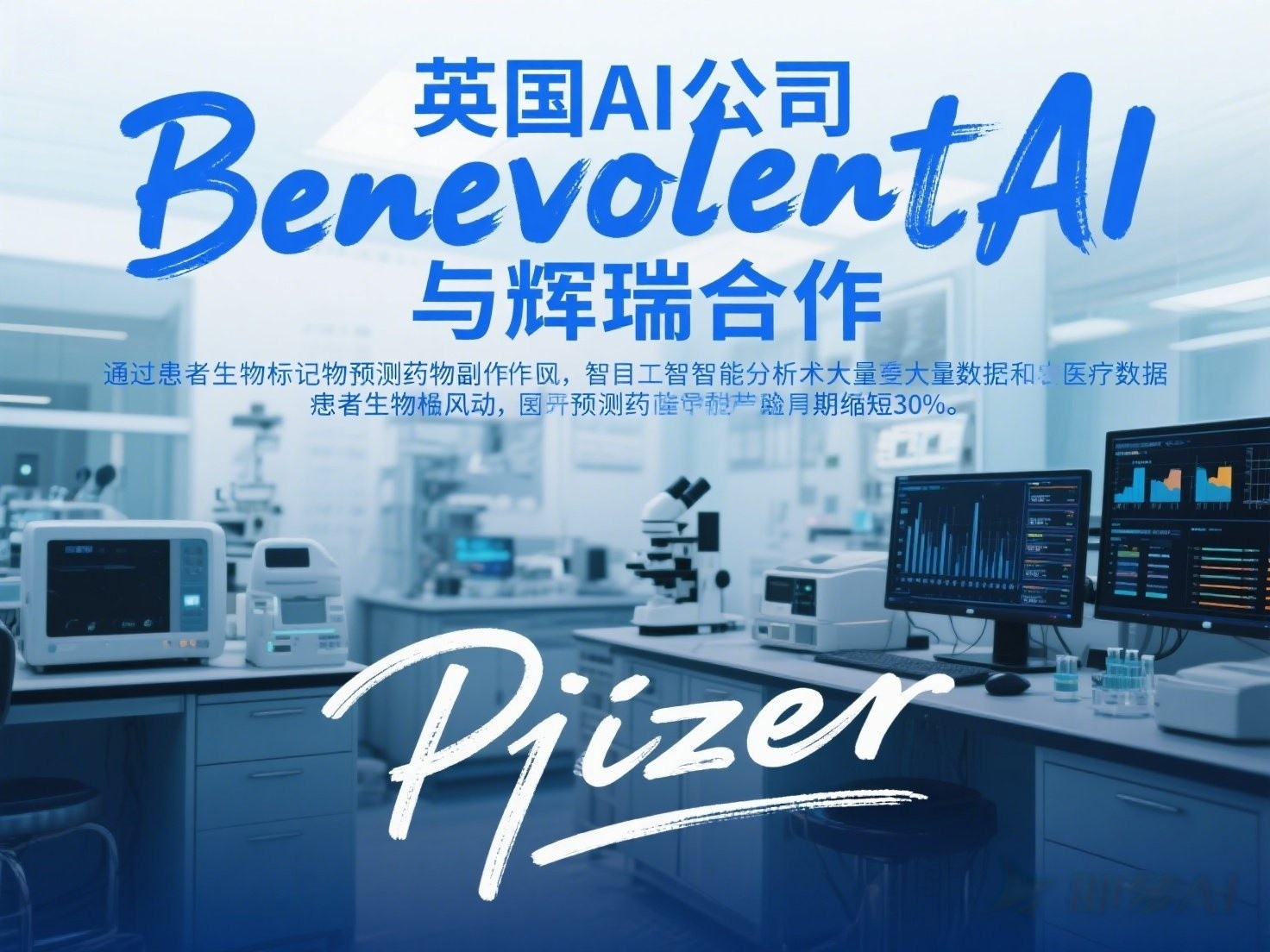 英国AI公司BenevolentAI与辉瑞合作，通过患者生物标记物预测药物副作用风险，三期试验周期缩短30%。_副本