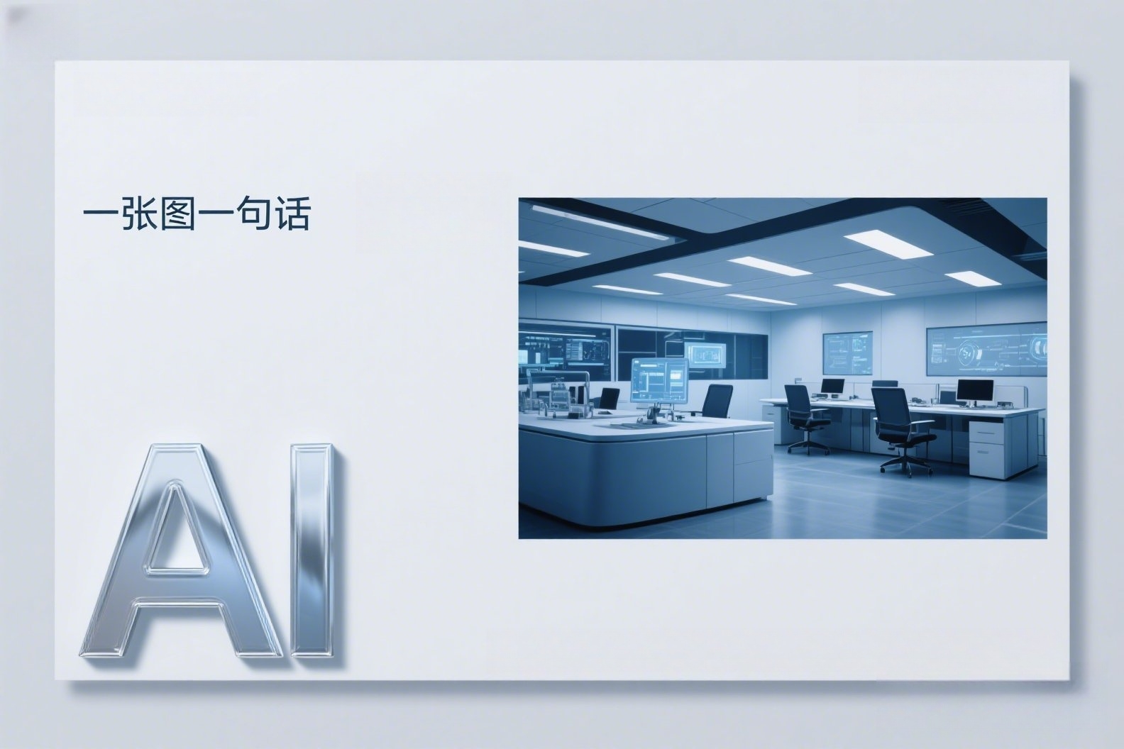 AI高端概念海报，上面写着“一张图一句话”_副本