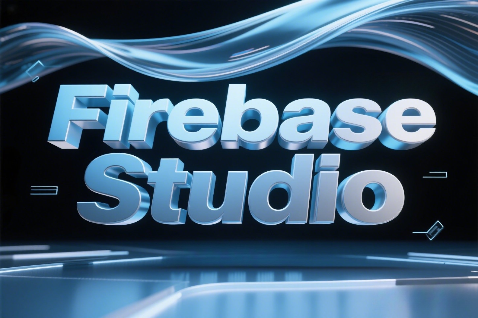 AI高端概念海报，上面写着“Firebase Studio”_副本