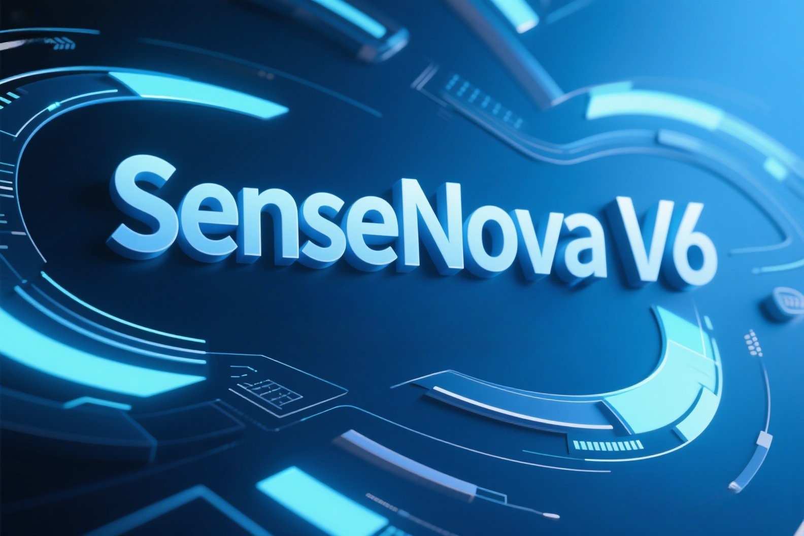 AI高端概念海报，上面写着“SenseNova V6” (1)_副本