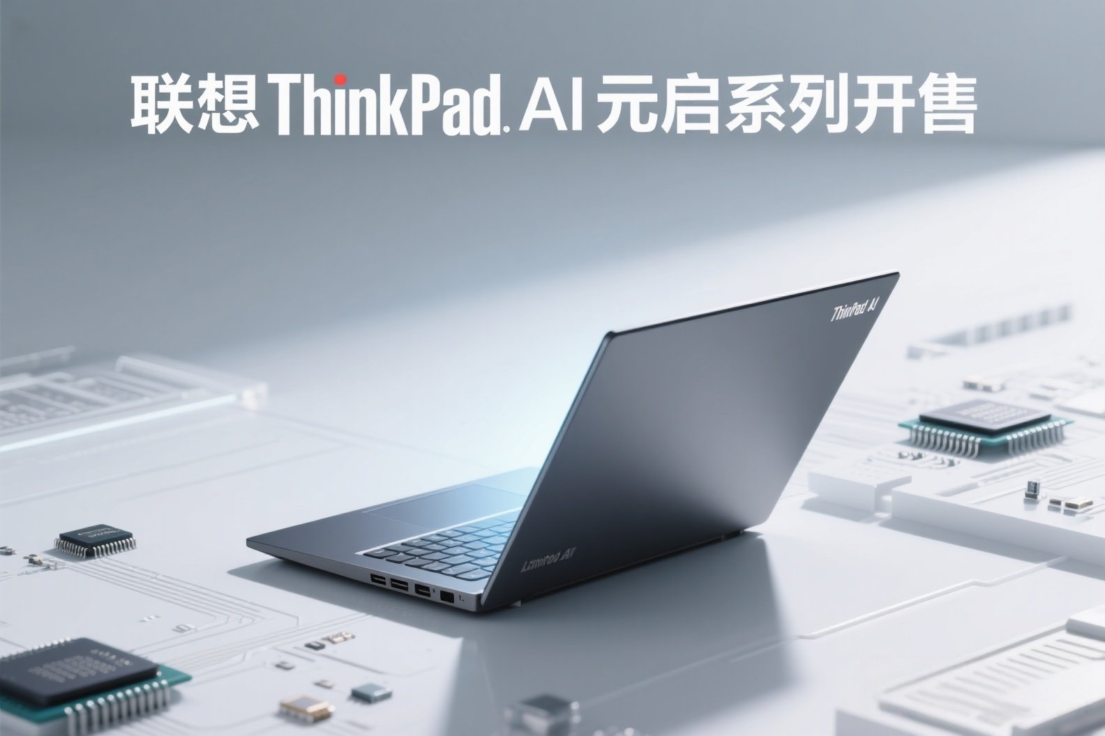 jimeng-2025-05-24-70-我需要关于AI的照片，照片上写有“联想ThinkPad AI元启系列开售”，美观一点的照片_副本
